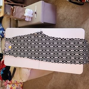 Geometric Maxi dress with leg slit